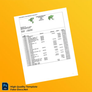 USA United Worldwide Bank Bank Statement Template in Word and PDF formats