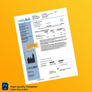 USA Utility Bill Editable Utility Bill Template in Word and PDF formats 3 page