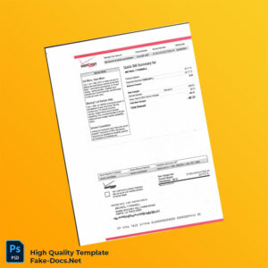 USA Verizon Editable Internet Bill Template in Word and PDF formats