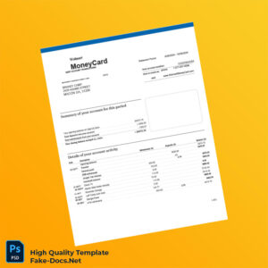 USA Walmart Bank Statement Template in Word and PDF formats