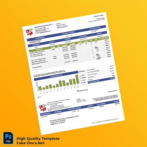 USA Wauwatosa Water Utility Editable Water Bill Template in Word and PDF formats
