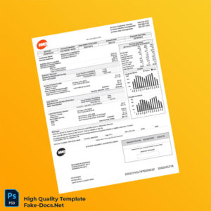 USA We Energies Editable Electricity Bill Template in Word and PDF formats