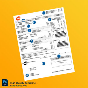 USA We Energies Editable Utility Bill Template in Word and PDF formats