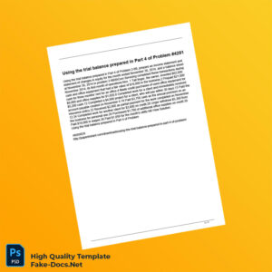 USA WiCom Servicing Editable Trial Balance Template in Word and PDF formats