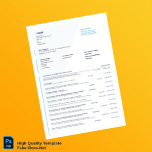 USA Wise Bank Statement Template in Word and PDF formats 2 page USA Wise Bank Statement Template in Word and PDF formats 2 page