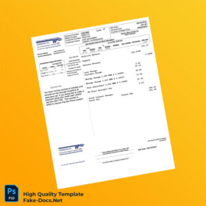 USA Withlacoochee River Electric Cooperative Editable Electric Bill Template in Word and PDF formats 2 page