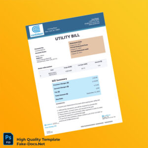 USA conEdison Editable Utility Bill Template in Word and PDF formats USA conEdison Editable Utility Bill Template in Word and PDF formats