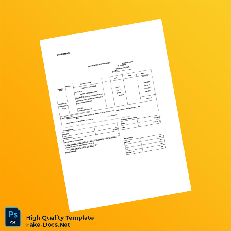 Uganda Stanbic Bank Statement Template in Word and PDF formats 3 page Uganda Stanbic Bank Statement Template in Word and PDF formats 3 page