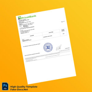 Ukraine PrivatBank Bank Statement Template in Word and PDF formats Ukraine PrivatBank Bank Statement Template in Word and PDF formats