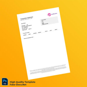 United Arab Emirates Apna Dhaba Transaction Statement Template in Word and PDF formats United Arab Emirates Apna Dhaba Transaction Statement Template in Word and PDF formats