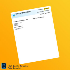 United Kingdom PG E Editable Utility Bill Template in Word and PDF formats 3 page
