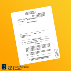 United States Editable Identity Document Template in Word and PDF formats 4 page