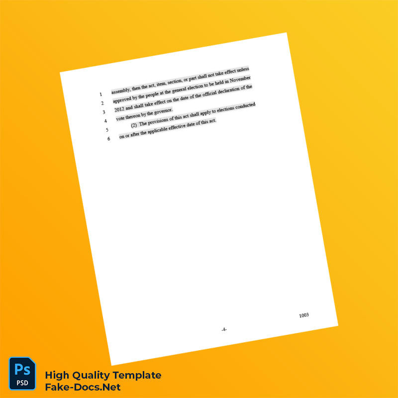 United States Editable Identity Document Template in Word and PDF formats 4 page United States Editable Identity Document Template in Word and PDF formats 4 page