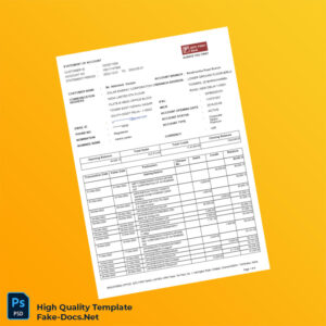 Unknown Bank Statement Template in Word and PDF formats 6 page Unknown Bank Statement Template in Word and PDF formats 6 page