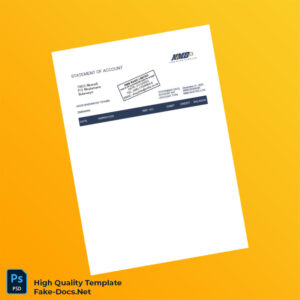 Zimbabwe NMB Bank Statement Template in Word and PDF formats 2 page