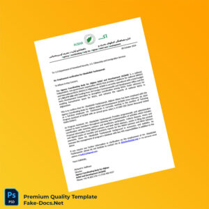 Afghanistan ACBAR Employment Verification Letter Template (Word & PDF) 2 page