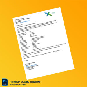 Afghanistan ALM Logistic Company Employment Verification Letter Template (Word & PDF)