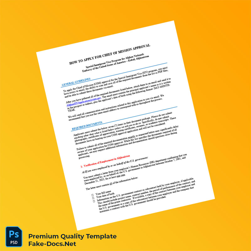 Afghanistan Employer Employment Verification Letter Template (Word & PDF) 8 page Afghanistan Employer Employment Verification Letter Template (Word & PDF) 8 page