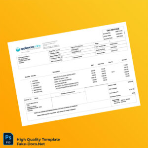Australia Future Generation JV Tax Invoice Template in Word and PDF formats 2 page