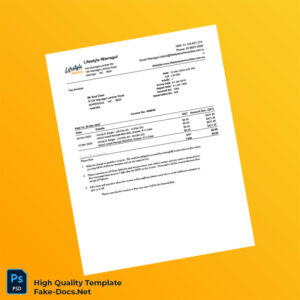 Australia Lifestyle Warragul Invoice Template in Word and PDF formats