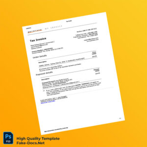 Australia Perdisco Tax Invoice Template in Word and PDF formats Australia Perdisco Tax Invoice Template in Word and PDF formats