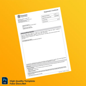 Australia Vehicle Registration Certificate Template in Word and PDF formats Australia Vehicle Registration Certificate Template in Word and PDF formats