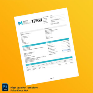 Australia Where Australia Pty Ltd Tax Invoice Template in Word and PDF formats 2 page