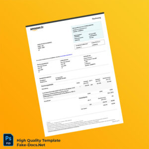 Austria Amazon EU S à r l Invoice Template in Word and PDF formats Austria Amazon EU S à r l Invoice Template in Word and PDF formats