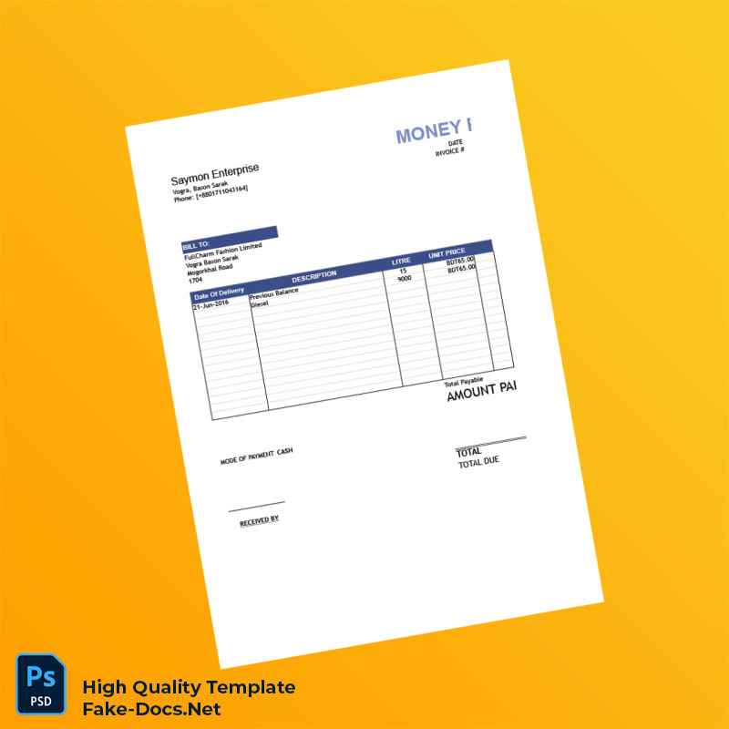 Bangladesh Babosha Bitchitra Invoice Template in Word and PDF formats 3 page Bangladesh Babosha Bitchitra Invoice Template in Word and PDF formats 3 page