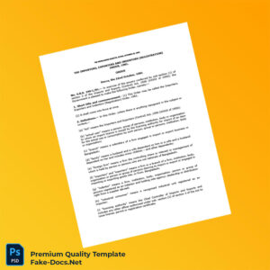 Bangladesh Chief Controller Registration Certificate Template (Word & PDF) 7 page