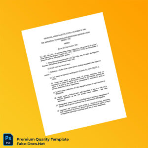 Bangladesh Chief Controller of Imports and Exports Registration Certificate Template (Word & PDF) 8 page