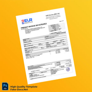 Bangladesh EUR Service BD Ltd Invoice Template in Word and PDF formats Bangladesh EUR Service BD Ltd Invoice Template in Word and PDF formats