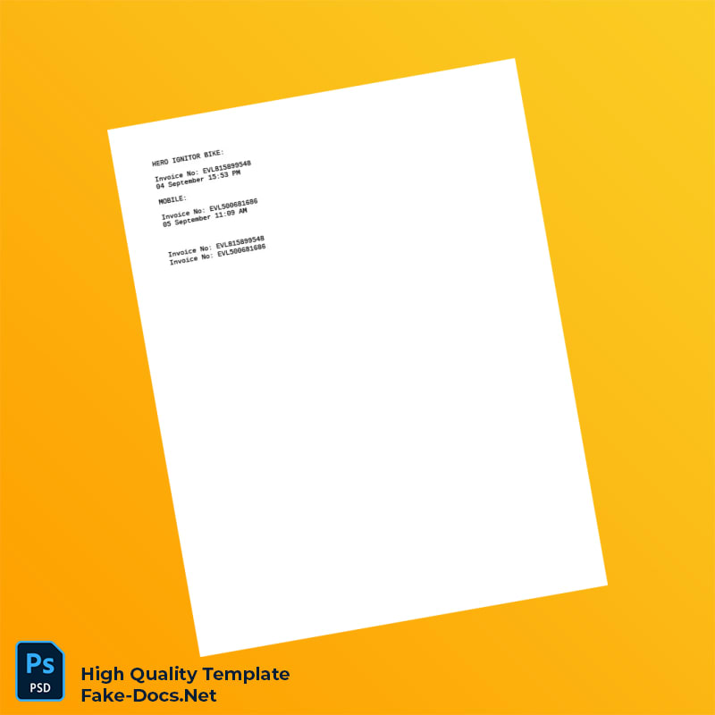 Bangladesh Evaly Invoice Template in Word and PDF formats Bangladesh Evaly Invoice Template in Word and PDF formats