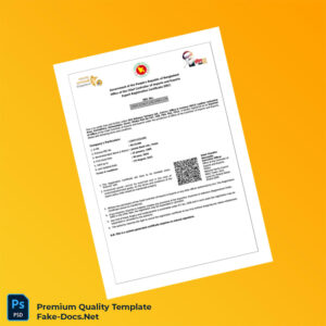 Bangladesh Government Export Registration Certificate Template (Word & PDF) Bangladesh Government Export Registration Certificate Template (Word & PDF)