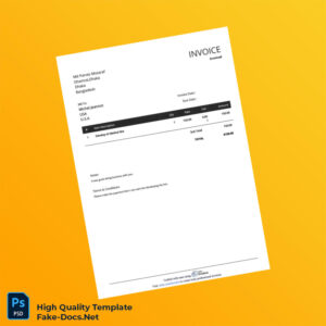 Bangladesh Md Parvez Mosaraf Invoice Template in Word and PDF formats Bangladesh Md Parvez Mosaraf Invoice Template in Word and PDF formats