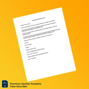 Bangladesh Modern Academy School Employment Verification Letter Template (Word & PDF) Bangladesh Modern Academy School Employment Verification Letter Template (Word & PDF)