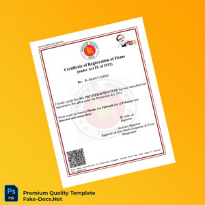 Bangladesh Registrar of Joint Stock Companies Firms Business Registration Certificate Template (Word & PDF) Bangladesh Registrar of Joint Stock Companies Firms Business Registration Certificate Template (Word & PDF)