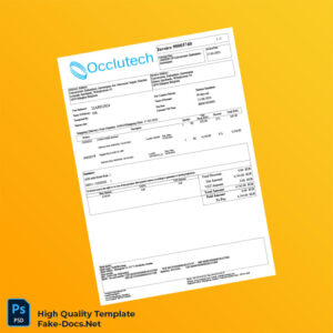 Belgium Occlutech International AB Invoice Template in Word and PDF formats Belgium Occlutech International AB Invoice Template in Word and PDF formats