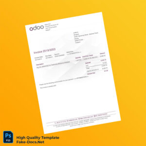 Belgium Odoo S A Invoice Template in Word and PDF formats Belgium Odoo S A Invoice Template in Word and PDF formats