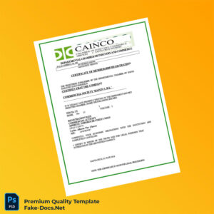 Bolivia Departmental Chamber of Industry and Commerce Business Registration Certificate Template (Word & PDF) Bolivia Departmental Chamber of Industry and Commerce Business Registration Certificate Template (Word & PDF)