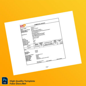 Brazil BRF S A Commercial Invoice Template in Word and PDF formats Brazil BRF S A Commercial Invoice Template in Word and PDF formats