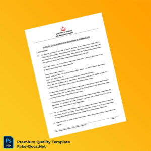 Brunei Darussalam Pharmacy Board Registration Certificate Template (Word & PDF) 6 page