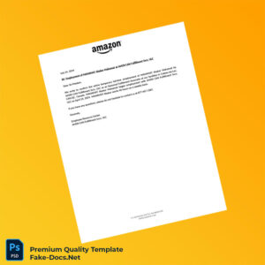 Canada AMZN CAN Fulfillment Svcs ULC Employment Verification Letter Template (Word & PDF) 2 page