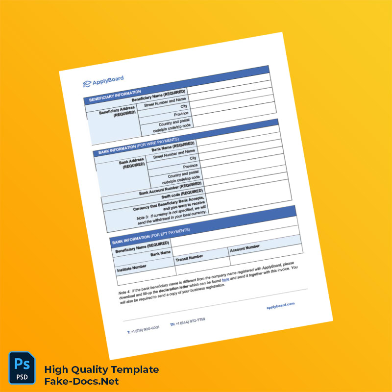 Canada ApplyBoard Invoice Template in Word and PDF formats 2 page Canada ApplyBoard Invoice Template in Word and PDF formats 2 page