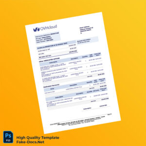 Canada Hebegement OVH Invoice Template in Word and PDF formats 2 page Canada Hebegement OVH Invoice Template in Word and PDF formats 2 page