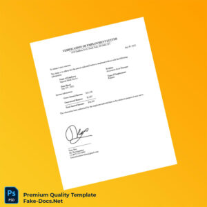 Canada JIC Development Proof of Employment Letter Template (Word & PDF)