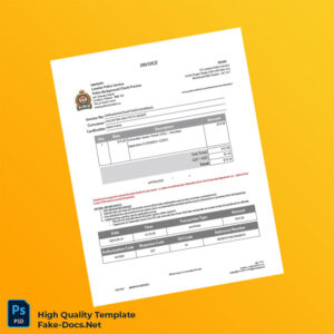 Canada London Police Service Invoice Template in Word and PDF formats