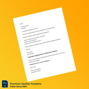 Canada Red Acre Woodworks Employment Verification Letter Template (Word & PDF) 3 page