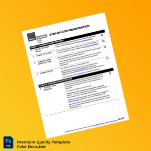 Canada Small Business BC Business Registration Certificate Template (Word & PDF) 2 page