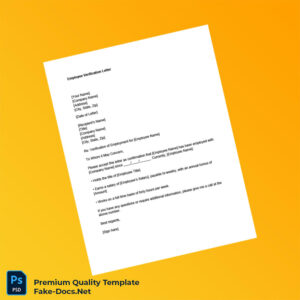 Company Name Proof of Employment Letter Template (Word & PDF)